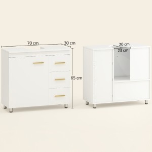 Waschbecken unterschrank weiß - waschbecken,