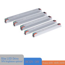 Silm Dimmbar Trafo 12V 24V 60W 100W 200W Alum Schaltnetzteil LED Strip Netzteil