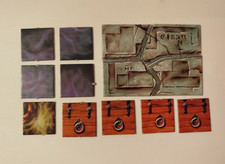 HeroQuest Brettspiel MB Ersatzteile 90er Jahre Konvolut Schatzkarte Nebel Stein