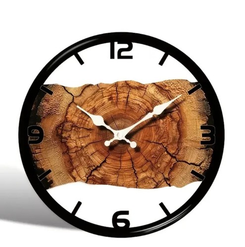 Wanduhr holz druck dcf funk - 2d,