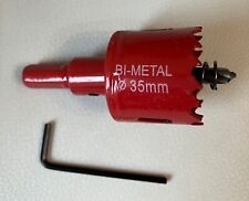 35mm Lochsägeschneider Bi-Metall Bohrer für Holz Kunststoff UPVC Fiberglas Putz