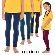 1 oder 2 Paar Kinder Thermo Leggings Jungen und Mädchen, flauschiges Innenfleece