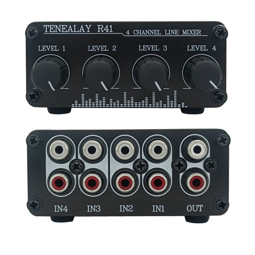 Channel rca audio mixer - 4-channel,