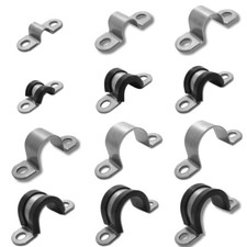 Rohrschelle Edelstahl W5 V4A Bügelschelle Doppellasche USchelle Rohr Halterung