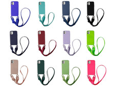 Schutzhülle Apple iPhone 13 Pro Max Hülle breites Band Handykette Bag Handy Gurt