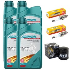 Motor Service Set Zündkerzen Ölfilter Öl 4L für BMW R 1200 C 259C R1200 1997-03