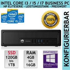 HP EliteDesk 800 G1 USDT PC Intel i3 i5 i7 4. Gen 1TB SSD 8 16 GB RAM Win10 Pro