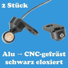 Blinkerhalter - Motorrad - Bullet Atto - unter den Hebeln - 6 mm - Alu schwarz