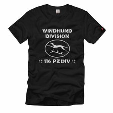 116 Pz Div Windhund Division Panzer WH Einheit Wappen Abzeichen T Shirt #2086