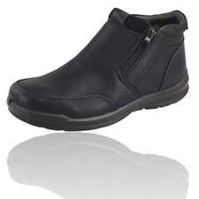 Boots Stiefel Stiefeletten Herrenschuhe Gefüttert Schwarz 72422