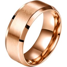 Edelstahl Ring Männer, 8mm