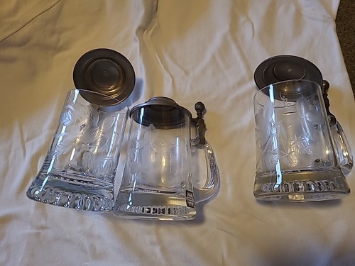 Bierkrug glas mundgeblasen - bierkrug,