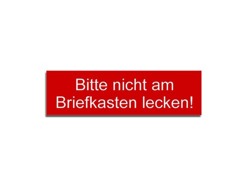 Bitte nicht briefkasten - am,