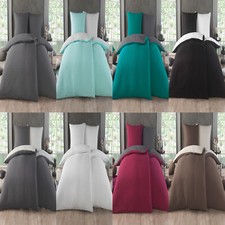 4-teilig Uni fein Seersucker