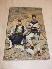  Lito Postkarte Ansichtskarte Trachten PK AK Albanische Nationaltracht um 1900
