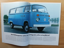 PROSPEKT VW T2 Transporter Doka Bus Pritsche Kasten Kombi 8-1973 Bully T2