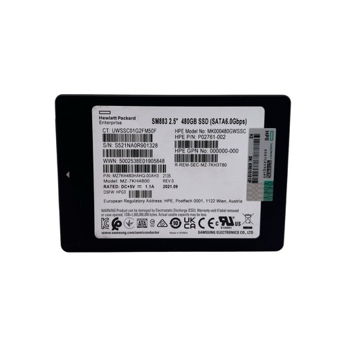 Hpe sm883 zoll 480 - 2.5, gb