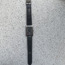 Nivrel 51373 Damen Herren Uhr Schwarz Lederarmband Edelstahl Wasserdicht Unisex 