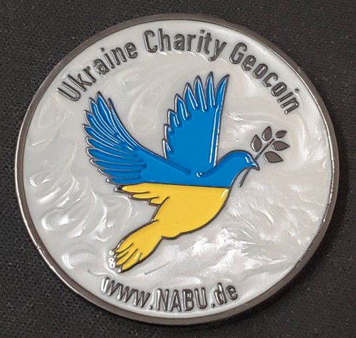 Weiße ukraine geocoin des - ukraine,