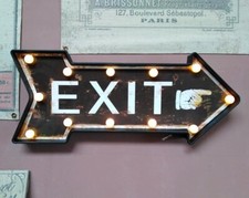 BAR PUB LEUCHT PFEIL EXIT BISTRO REKLAMESCHILD AUSGANG KNEIPE VINTAGE RETRO NEU