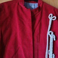 Damenjacke-Sakko-Gehrock  mit Leibchen rot für Karneval oder Verkleidungen gr. 4