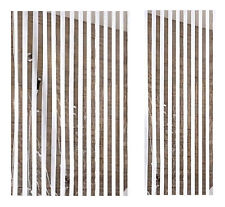 2 Ersatzrolrollos 128x240 u. 53x240 cm für Dusch-u.Eck-Duschrollo Streifen, weiß