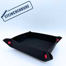 Filzschale Sortierschale schwarz rote Knöpfe für Puzzle, Klemmbausteine NEU