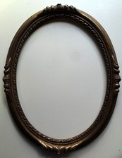 dekorativer ovaler Rahmen für Bild Spiegel  klassizistischer Stil goldfarben