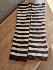 Stulpen Bein, braun-weiss