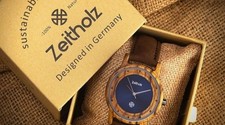 Zeitholz Herren Armbanduhr Braun Neu