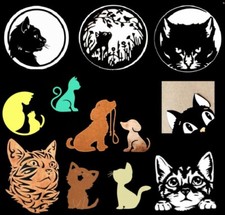 "Katze & Hund" Haustiere, Stanzschablone/ Cutting