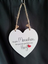 Deko-Herz/Spruch/aufgesetztes rotes Herz/neu/10 cm (5)