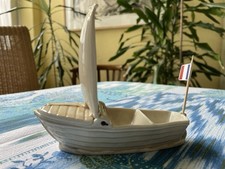 Art Deco Menage Porzellan Segelboot Motorboot Frankreich 30er-50er