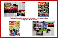 Talbot Matra Murena 2.2 mit 118PS Literaturpaket - 2 komplette Zeitschriften