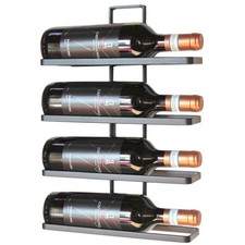 Weinregal Metall Schwarz Wand 4-Wine erweiterbar Flaschenregal Flaschenständer