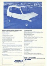 Prospekt Aixam Stadtauto Kleinwagen Microcar Minicar