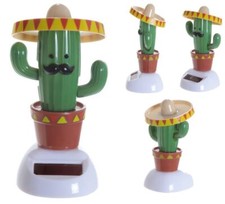 Kaktus Solarfigur mit Sombrero