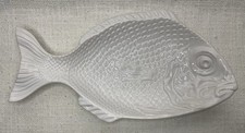 Bordallo Pinheiro Portugal Fisch Keramik Teller 27,5x14,5x3,5cm weiß