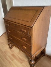 Antiker kleiner Eichensekretär mit Schubladen, englisch