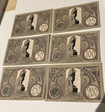 6 Banknoten Notgeld Stadt
