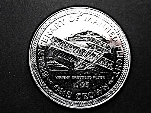 Isle man one crown - of,
