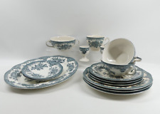 Enoch Wedegewood Asiatic Pheasants Blau 15 Teile Restservice