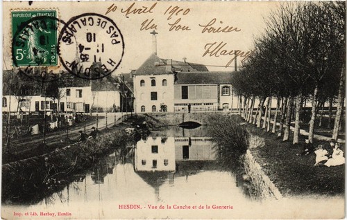 Hesdin blick auf den canche - hesdin,