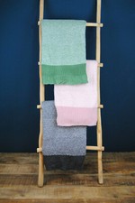 ★ HOME & STYLE STRICKDECKE WOHNDECKE PLAID KUSCHELDECKE GRAU/WEISS 130x160cm ★