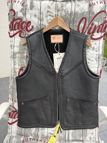 Echt leder weste mit schaffell - leder,