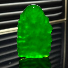 Certified Natural ice Green Jade Jadeite Carved Buddha Pendant&Necklaces