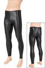 Herren Wetlook Leggings starker Glanz stretch elastisch hauteng lange Sporthose