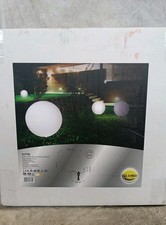 Außen Kugelleuchte Stecklampe Gartenlampe Leuchtkugel Garten Steckleuchte weiß