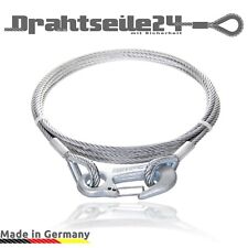 Drahtseil mit Haken Lasthaken und Kauschen Stahlseil mit Ösen Seil mit Haken