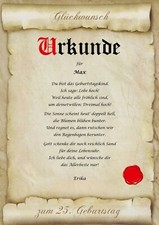 Urkunde personalisiert